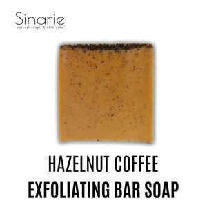 Hazelnut Coffee Exfoliating Scrub Soap, 4.5 oz Bar, Sinarie Soaps & Skin Care